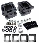 3320-apr Aftermarket Mercruiser Marine Aluminum Exhaust Spacer Block Pair Tall Manifold