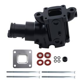 Bfo 26u4ho Black Exhaust Manifold Riser Elbow For Gm V6 V8 Engines Center 2004-up