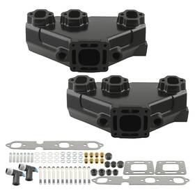 Apkwb3 Bfo Pair Exhaust Manifolds For Mercruiser Barr Marine 4.3l V6 1985-2002 99745 51220