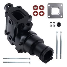 Bfo Bnr2zx Black Exhaust Manifold Riser Elbow For Gm V6 V8 Engines Center 2004-up