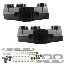 Lecy60 Bfo 2x Marine Exhaust Manifold For Mer-cruiser 4.3l V6 1985-2002 Engines/175 185 205