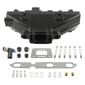 Ovkip7 Bfo Marine Exhaust Manifold With Gasket Kit For Mercruiser Gm V6 175 185 205 262 4.3l