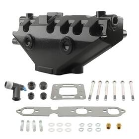 Bfo Xd4yif Marine Exhaust Manifold With Gasket Set For Mercruiser Gm V6 175 185 205 262 4.3l