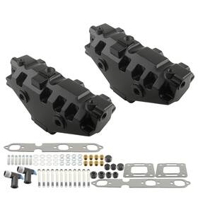 Bfo Zix43q 2x Marine Exhaust Manifold With Gasket For Mercruiser Gm V6 175 185 205 262 4.3l