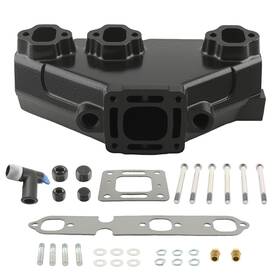 Bfo Zl1crh Marine Exhaust Manifold With Gasket For Mercruiser Gm V6 175 185 205 262 4.3l