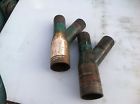 Bronze 2 Wet 4x3x3 Exhuast Wye Brass Marine