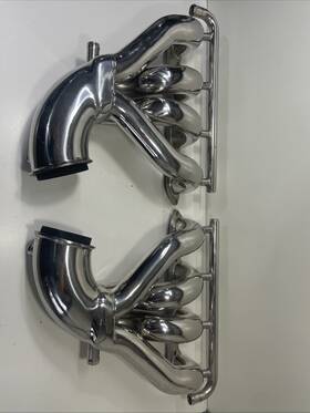 650-10500 Cmi Bigblock Mercury Marine Headers Stainless Double Wall E-top Bbc