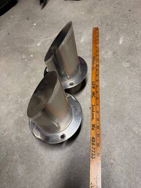 Edm-100-08 Eddie Marine 4 Inch Flanged Exhaust Tips For Mercruiser