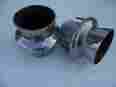 Gwm435 Glenwood Marine Vintage 4 Thru-hull Exhaust Tips Chrome Over Brass Flatbottom V Drive Cruiser