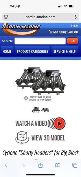 620-32001 Hardin Bbc Marine Cyclone Water Jacketed Headers