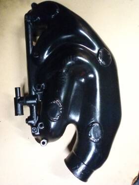 Ind-531301e Indmar Etx Port Side Exhaust Manifold - Aluminum Black