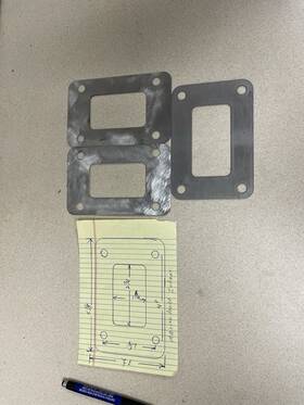 R2595 Indmar Marinepower / S Exhaust Block Off Plate 1 Lot Of 3 P30