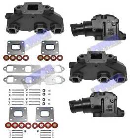 Bpiv6dj7 Manifold Exhaust Kit For Mercruiser Dry Joint V6 4.3 7 Degree Riser 2003-05
