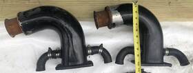 Mercury Mercruiser Wet Exhaust Manifold Riser 3 10 8.1l 496 Inch Elbow Ss Pair