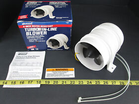 1743-4 New Attwood 4-inch 4inch Turbo 4000 In-line Blower Marine Boat Water Resistant