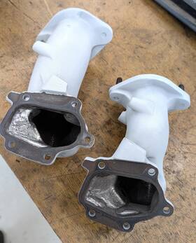 Rb26ex Nissan Rb26 Exhaust Elbows. Fresh Thermal Barrier Applied