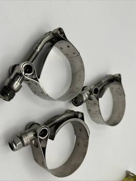 720-1120 Shields Marine 2.5 Inch T-bolt Stainless Steel Exhaust Hose Clamps S