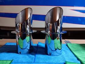 At400tnf Teague Custom Marine 4 Inch Stainless Steel Boat Exhaust Tips Angle Cut
