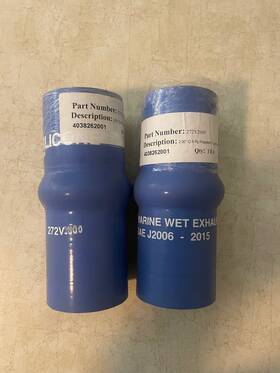 272v2000 Trident Marine Hose & Propane 272v Reinforced Vht 100% Blue Silicone Exhaust Bellows - 2 Inch Id