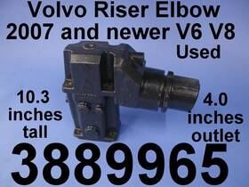38899865 Volvo Penta 3889965 Marine Exhaust Riser Elbow 10.3 Inches Tall 4-inches Outlet