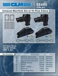 Exhaust Manifold Set Kit Elbow Riser 10.3" Tall Volvo Penta 4.3 Gi Gxi V6 '07+. Fixed Price $1125.00.