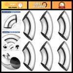 Pack 3" 90 Mandrel Bend Elbow - 16GA Stainless Steel Pipe Fittings For Custom. Fixed Price $59.99.