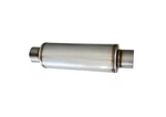 Muffler 3" Inlet/outlet 19" Overall 5" Round Body Performance Hi-flow Exhaust. Fixed Price $56.86.