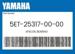 Yamaha Genuine Spacer, Bearing 5ET-25317-00-00. Fixed Price $45.26.