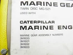 Caterpillar Marine Gears Service Manual MG521 Twin Disc. Fixed Price $45.00.