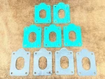 Osco 480-FW And Barr Riser Exhaust Gaskets (lot Of 9). Fixed Price $20.00.
