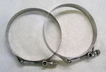 Trident T-bolt Exhaust Hose Clamps, (2), 720-4000, New, 1 Pair. Fixed Price $19.95.