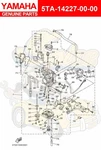 Yamaha Gasket 5TA-14227-00-00 Oem New. Fixed Price $23.70.