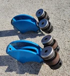 Velvet Drive 71 72C Transmission Mounting Bracket Pair Pcm 97917 Cast Iron. Fixed Price $400.00.