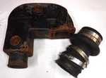 Barr 2-1/2" Mercruiser 4 Cyl Exhaust Riser & Rubber Coupler MC-20-55538 T37-10. Fixed Price $50.00.