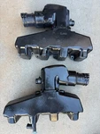 Mercruiser 7.4 454 V8 Gm Boat Engine Exhaust Manifolds 89011 Risers 816900 Set. Fixed Price $700.00.
