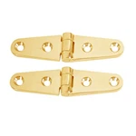 Whitecap Strap Hinge Polished Brass 4" X 1" Pair S-0604BC Upc 725060060435. Fixed Price $22.76.