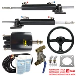 Inboard Boat Hydraulic Steering Suits Twin Engines Standard Wheel 52KGM. Fixed Price $1399.00.