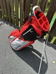 Taylormade Flextech Carry Golf Bag Dual Strap Red/black/white 2021. Fixed Price $115.00.