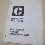 Caterpillar 7271 7231 7251 7261 Marine Transmission Operation Guide Manual. Fixed Price $30.00.