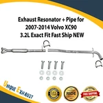 Exhaust Resonator + Pipe For 2007-2014 Volvo XC90 3.2L Exact Fit Fast Ship New. Fixed Price $119.58.