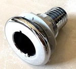 Marine Fitting Straight Thru Hull " Brite Stainless Steel Look TH-1500CP-DP. Fixed Price $14.25.