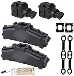 Exhaust Manifold Set 4" 350 V8 5.0L 5.7L Riser Elbow Mercruiser Marine. Fixed Price $725.00.