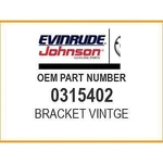 Evinrude Bracket 0315402 Oem New. Fixed Price $7.32.