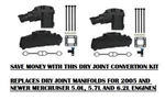 Mercruiser Dry Joint V8 Exhaust Manifold Riser Kit Elbow Package 2005+ 5.0 5.7. Fixed Price $775.00.