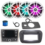 Infinity Radio, 4X 6.5" 225W Led White Speakers W/ant,wire,adapter, Spa Bezel. Fixed Price $497.99.