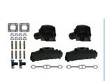 Mercruiser Chevy 5.0L 5.7L 305 350 Exhaust Manifolds 3" Risers Elbows. Fixed Price $875.00.