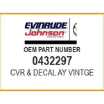 Evinrude Cvr & Decal Ay 0432297 Oem New. Fixed Price $6.64.