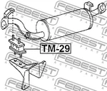Febest TM-29 Mounting Kit Exhaust System For Toyota Land Cruiser 1990-2009. Fixed Price $38.99.