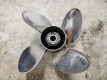 4 Blade 13 1/2" X 25P Omc Evinrude Renegade Ss Prop, 175738, 15 Spline, P10530. Fixed Price $275.00.