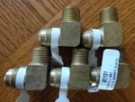 Lot Of 5 Brass 1/2" Flare X 3/8" Male Mpt 90 Degree Elbow Connector Pack. Fixed Price $29.99.